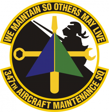 Coat of arms (crest) of the 347th Aircraft Maintenance Squadron, US Air Force
