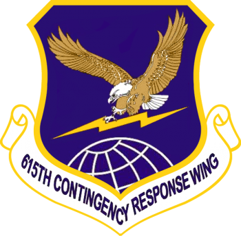 Coat of arms (crest) of the 615th Contingency Response Wing, US Air Force