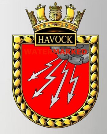 Coat of arms (crest) of the HMS Havock, Royal Navy