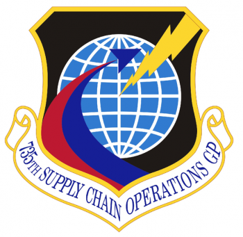 Coat of arms (crest) of the 735th Supply Chain Operations Group, US Air Force