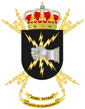 Coat of arms (crest) of the Signal Regiment No 2, Spanish Army