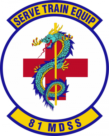 Coat of arms (crest) of the 81st Medical Support Squadron, US Air Force