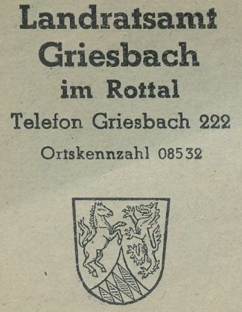 Wappen von Griesbach im Rottal