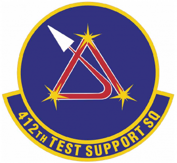 Coat of arms (crest) of the 412th Test Support Squadron, US Air Force