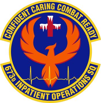 Coat of arms (crest) of the 673rd Inpatient Operations Squadron, US Air Force