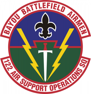 Coat of arms (crest) of the 122nd Air Support Operations Squadron, Louisiana Air National Guard