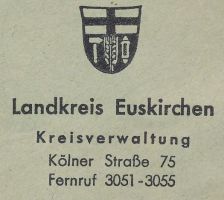 Wappen von Landkreis Euskirchen/Arms (crest) of the Euskirchen district