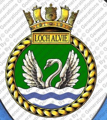Coat of arms (crest) of the HMS Loch Alvie, Royal Navy