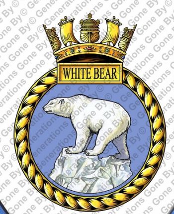 Coat of arms (crest) of the HMS White Bear, Royal Navy