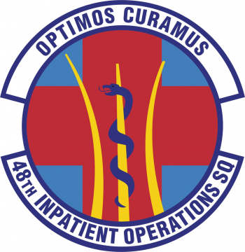 Coat of arms (crest) of the 48th Inpatient Operations Squadron, US Air Force