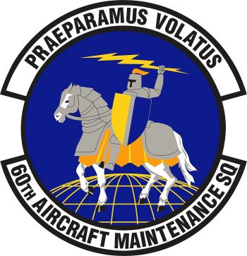 Coat of arms (crest) of the 60th Aircraft Maintenance Squadron, US Air Force
