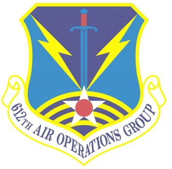 Coat of arms (crest) of the 612th Air Operations Group, US Air Force