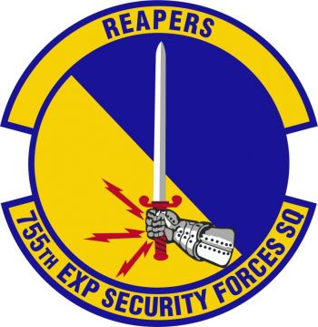 Coat of arms (crest) of the 755th Expeditionary Security Forces Squadron, US Air Force
