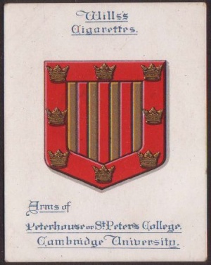 Arms of Peterhouse College (Cambridge University)