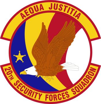 Coat of arms (crest) of 20th Air Police (later Security Forces) Squadron, US Air Force