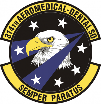 Coat of arms (crest) of the 314th Aeromedical-Dental Squadron, US Air Force