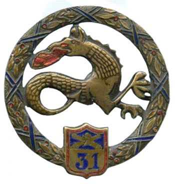 Coat of arms (crest) of the 31st Tank Battalion, French Army