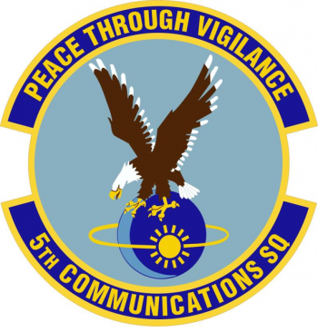 Coat of arms (crest) of the 5th Communications Squadron, US Air Force