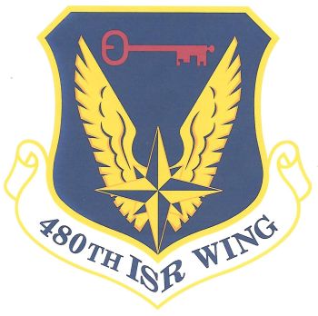 Coat of arms (crest) of the 480th Intelligence, Surveillance and Reconnaissance Wing, US Air Force