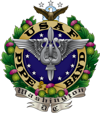 Coat of arms (crest) of the USAF Pipe Band, US Air Force