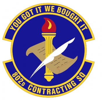 Coat of arms (crest) of the 802nd Contracting Squadron, US Air Force