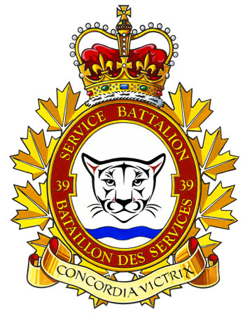 Coat of arms (crest) of the 39 Service Battalion, Canadian Army