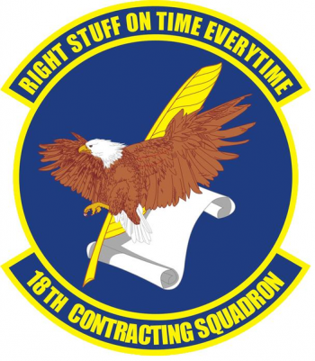 Coat of arms (crest) of the 18th Contracting Squadron, US Air Force