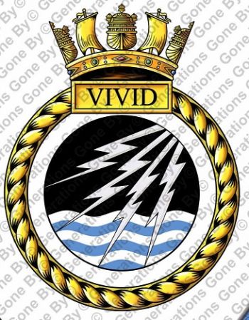 Coat of arms (crest) of the HMS Vivid, Royal Navy