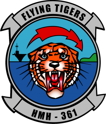Coat of arms (crest) of the Marine Heavy Helicopter Squadron (HMH)-361 Flying Tigers, USMC