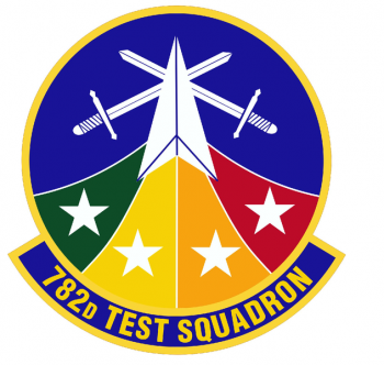 Coat of arms (crest) of the 782nd Test Squadron, US Air Force