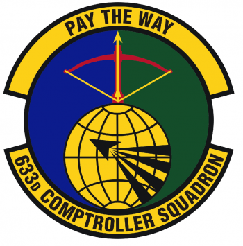 Coat of arms (crest) of the 633rd Comptroller Squadron, US Air Force