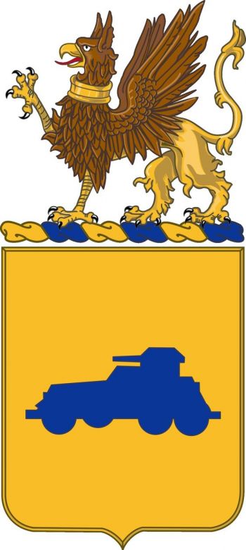 Coat of arms (crest) of 82nd Reconnaissance Battalion, US Army