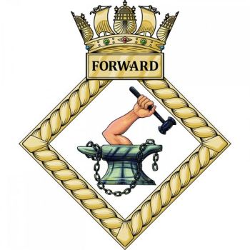 Coat of arms (crest) of the HMS Forward, Royal Navy