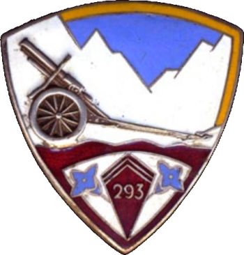 Coat of arms (crest) of the 293rd Heavy Divisional Artillery Regiment, French Army