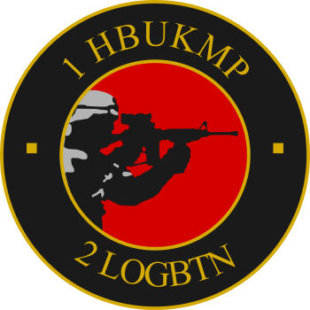 Emblem (crest) of the 1st Basic Training Company, 2nd Logistics Battalion, The Train Regiment, Danish Army