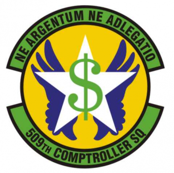 Coat of arms (crest) of the 509th Comptroller Squadron, US Air Force