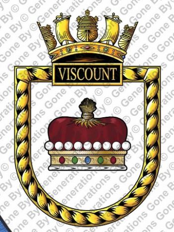 Coat of arms (crest) of the HMS Viscount, Royal Navy