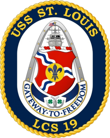 Coat of arms (crest) of the Littoral Combat Ship USS St Louis (LCS-19)