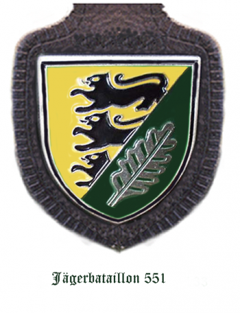 Blason de Jaeger Battalion 551, German Army/Arms (crest) of Jaeger Battalion 551, German Army