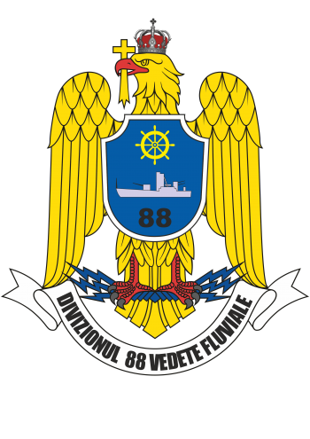 Coat of arms (crest) of the 88th River Patrolboat Division, Romanian Navy