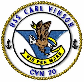 Coat of arms (crest) of the Aircraft Carrier USS Carl Vinson (CVN-70)