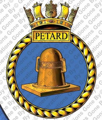 Coat of arms (crest) of the HMS Petard, Royal Navy